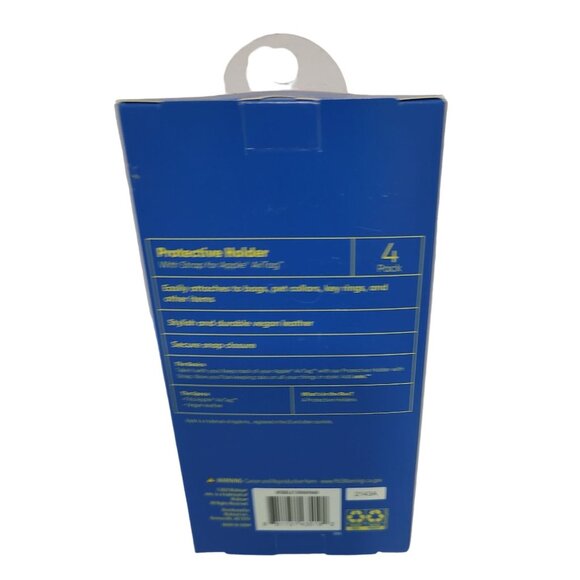 ONN. Protective Holder With Strap For Apple AirTag 4 Pack - Picture 2 of 5